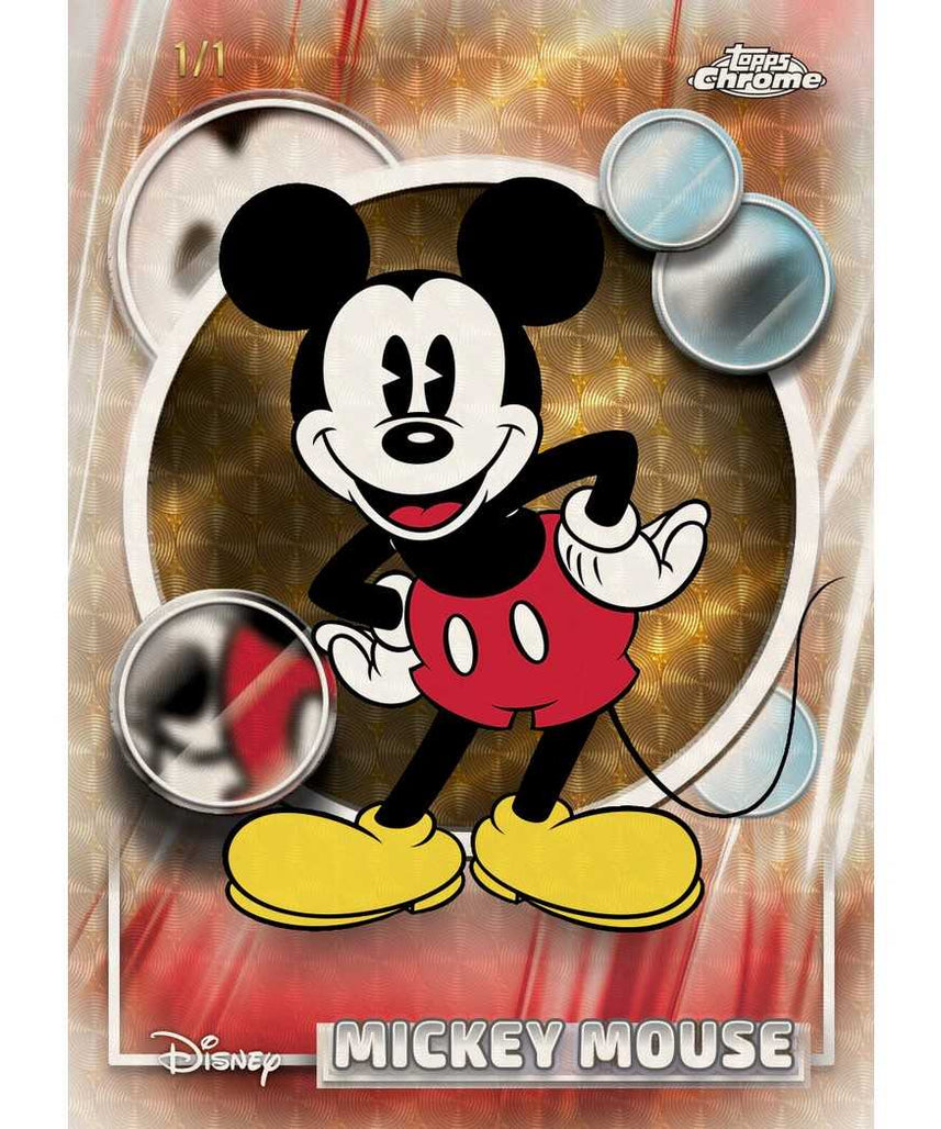 Topps 2026 Chrome Disney Mega Box Trading Cards, 8 Packs with 7 Cards per Pack, Includes 4 Exclusive X-Fractor Parallels, Official Licensed Collectible, 6+ Years