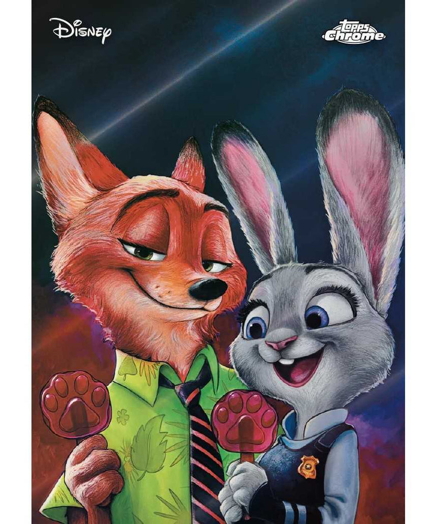 Topps 2026 Chrome Disney Mega Box Trading Cards, 8 Packs with 7 Cards per Pack, Includes 4 Exclusive X-Fractor Parallels, Official Licensed Collectible, 6+ Years