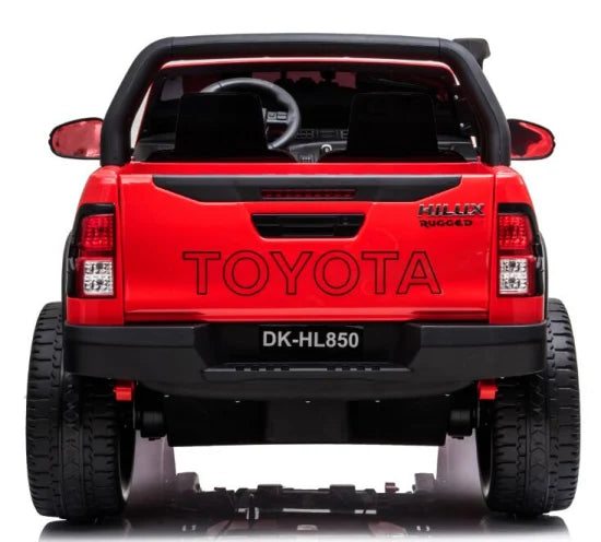 Lovely Baby LB 850DX Toyota Hilux Ride-On Car for Kids, 1-7 Years, Electric 4x4 Off-Road Vehicle, Remote Control, LED Lights, MP4 Music, Openable Doors – Red or Blue