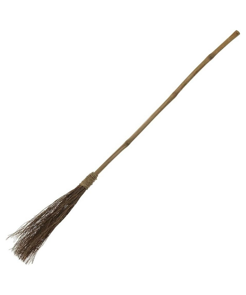 Amscan Straw Broom Witch Accessory, Brown