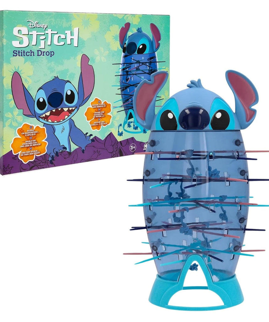 Disney Stitch Drop Skill Game, Interactive Family & Kids Party Game, Dexterity Challenge, Fun Strategy Play for Ages 4+