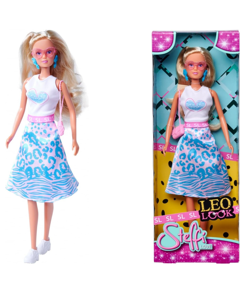 Simba Steffi Love Leo Look Fashion Doll 29 cm with Earrings Sunglasses and Handbag for Kids Ages 3 and Up