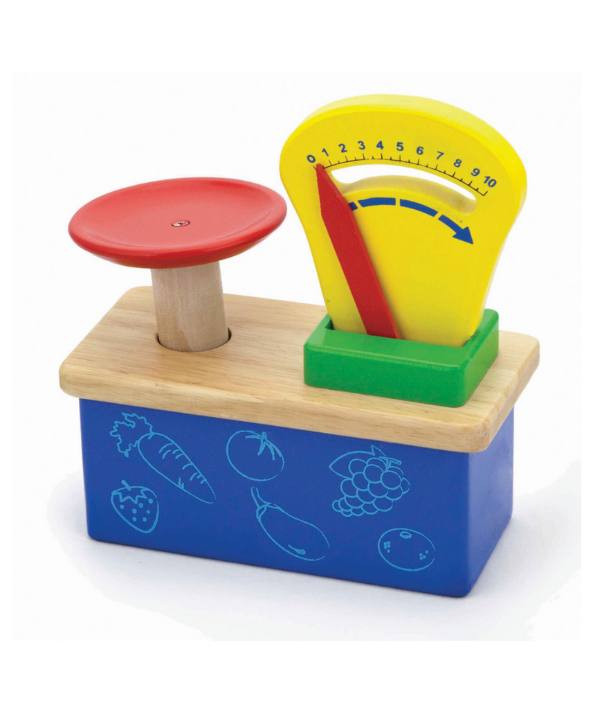 VIGA Weighing Scale Wooden Educational Toy, Role Play Kitchen & Shop Accessory, Ages 3+