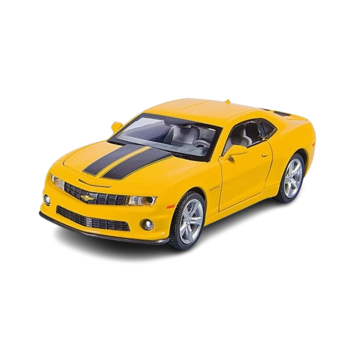 D-Power Chevrolet Camaro SS Die-Cast Model Car – 1:32 Scale, Yellow, Pull-Back Muscle Car Toy, Ages 3+