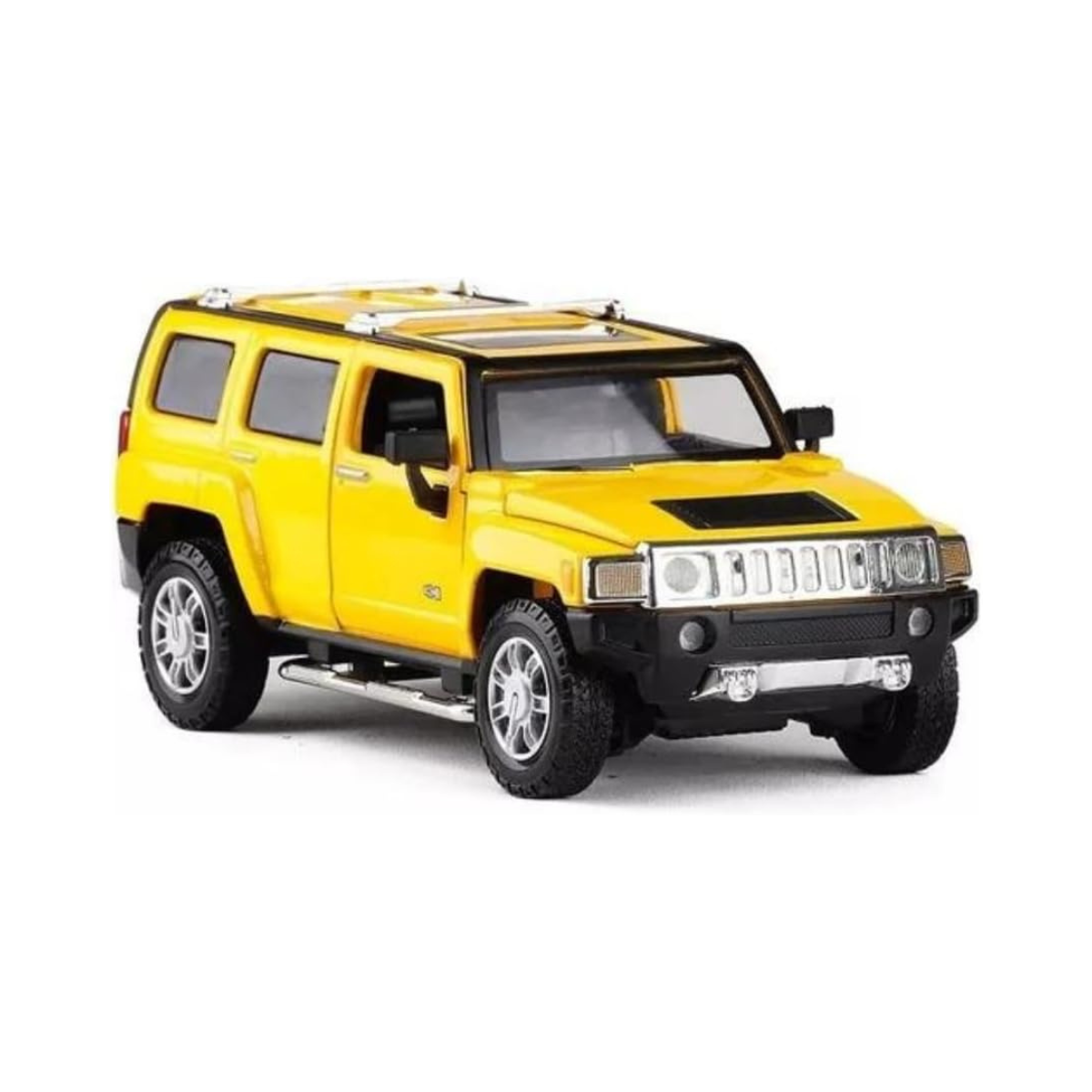 D-power Hummer H3 Die-Cast Model Car – 1:32 Scale, Yellow, Pull-Back SUV Toy, Ages 3+