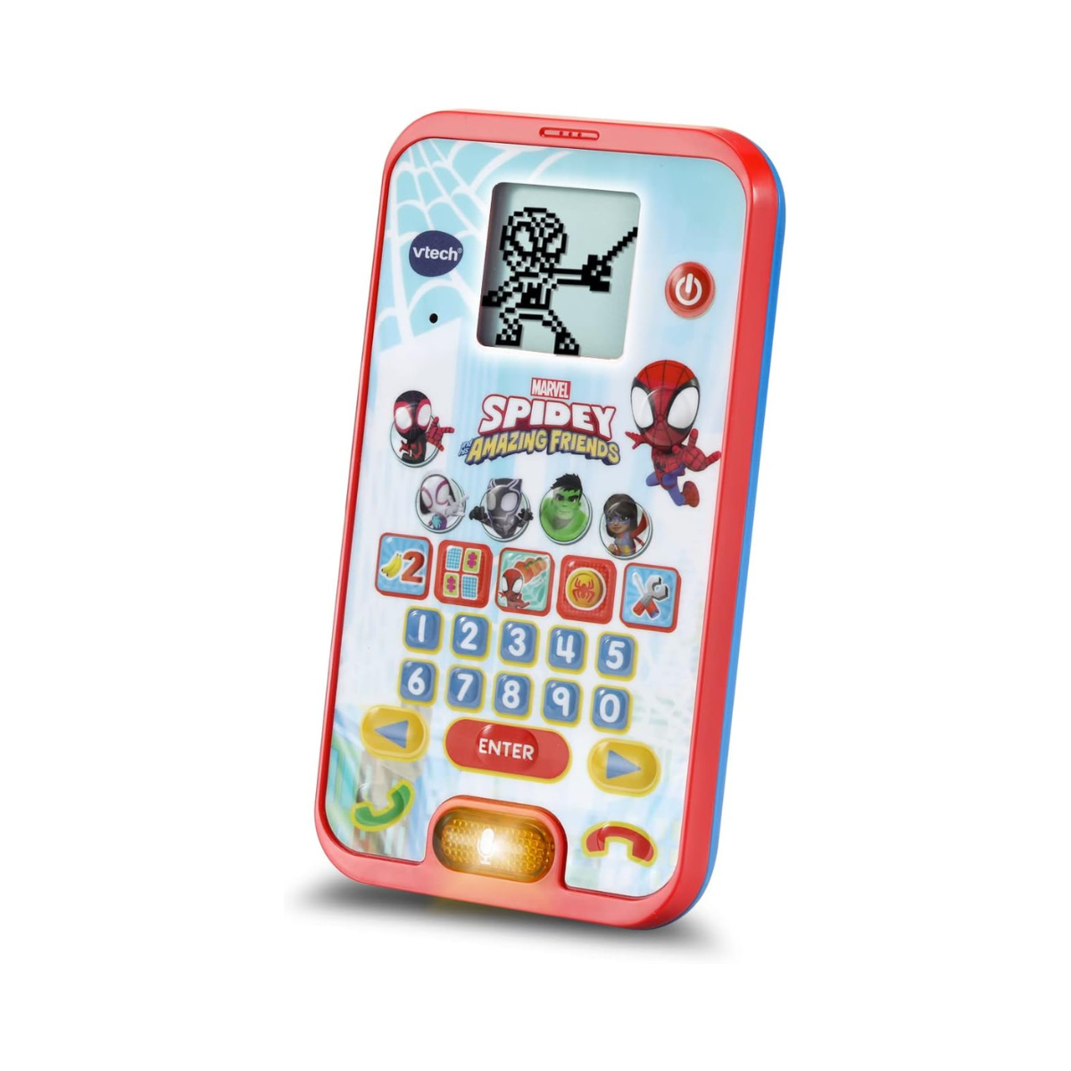 VTech, Spidey and His Super Friends Learning Phone, Multicolor, Voice-Activated Role Play, Educational Games, Interactive Learning Toy, Numbers, Counting, Memory, Matching Skills, for Children Ages 3-6