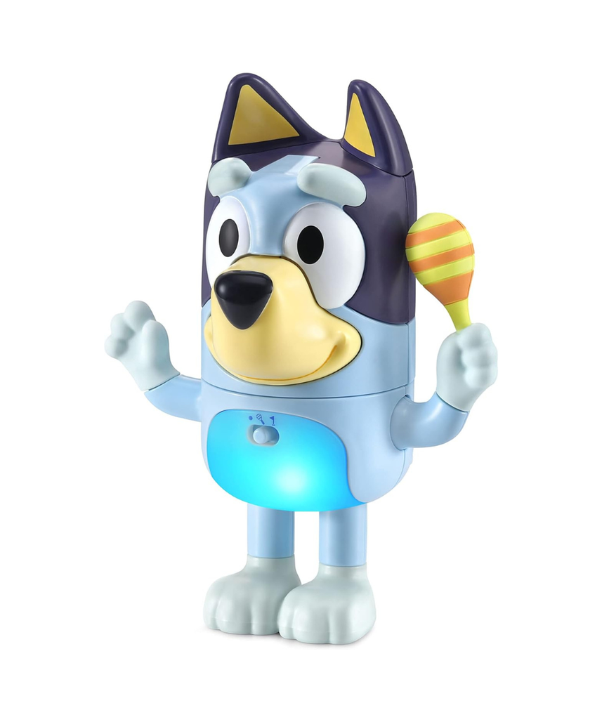 VTech Shake It Bluey Interactive Toddler Toy with Music, Sounds and Phrases from TV Show, Educational Play, Follow Me Memory Game, Motor Skill Development, Learning Toy, Ideal Gift for Kids Ages 3-5, Blue