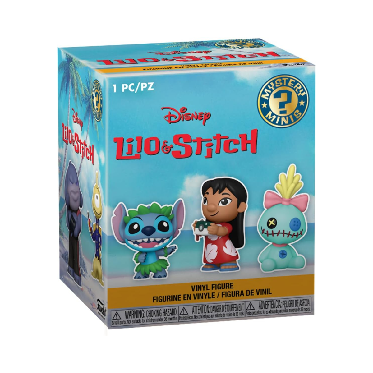 Funko Mystery Mini Disney Lilo & Stitch Collectible Vinyl Figure Blind Box, 1 of 12 Styles to Collect, Random Character, 3+