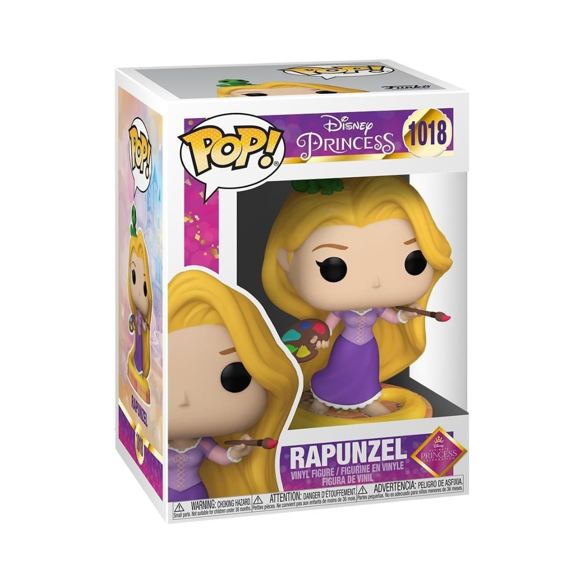 Funko Pop! Disney Ultimate Princess Rapunzel Collectible Vinyl Figure, Disney Princess Series, Display Model for Collectors, 3+