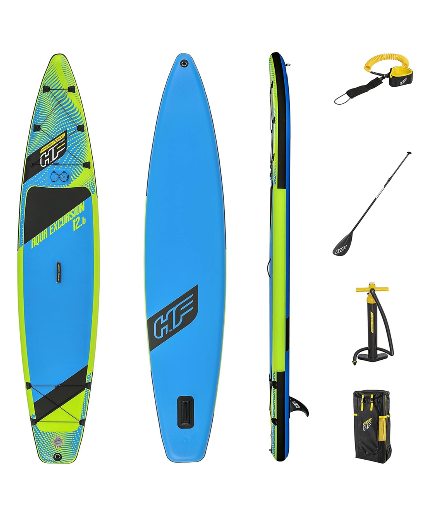 Bestway Hydro-Force Aqua Excursion Tech Inflatable Stand-Up Paddleboard Set with Paddle, Pump, Backpack & Leash – Adult 14+