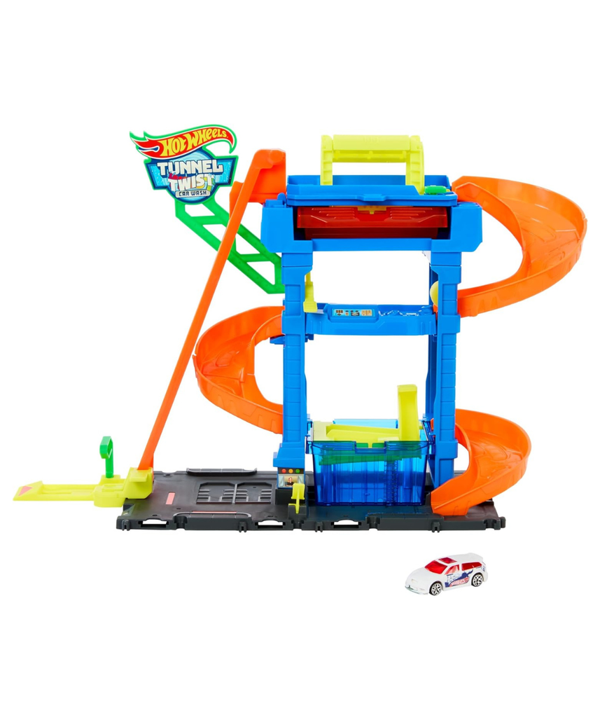 Hot Wheels City Tunnel Twist Car Wash & Color Shifters Vehicle in 1:64 Scale
