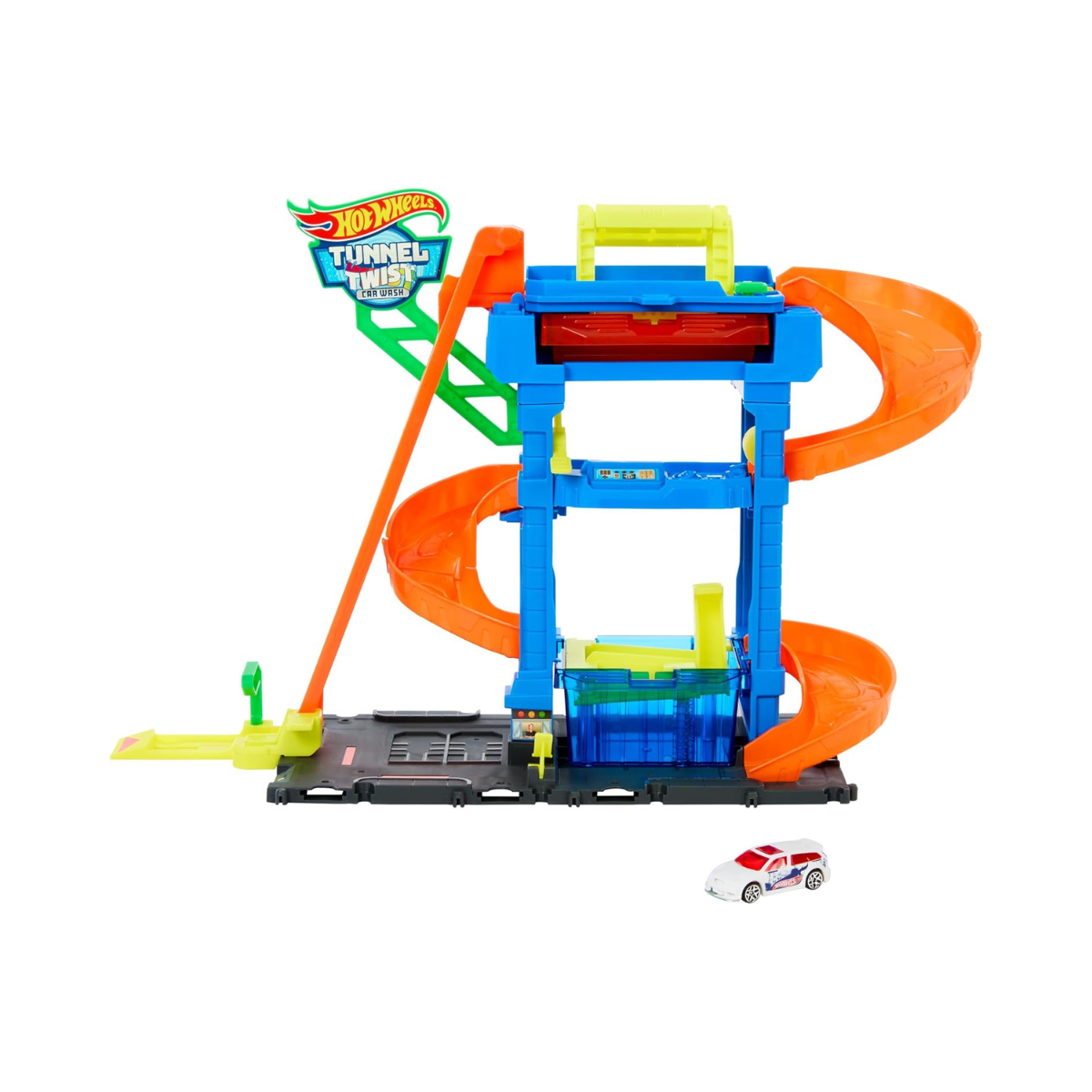 Hot Wheels City Tunnel Twist Car Wash & Color Shifters Vehicle in 1:64 Scale