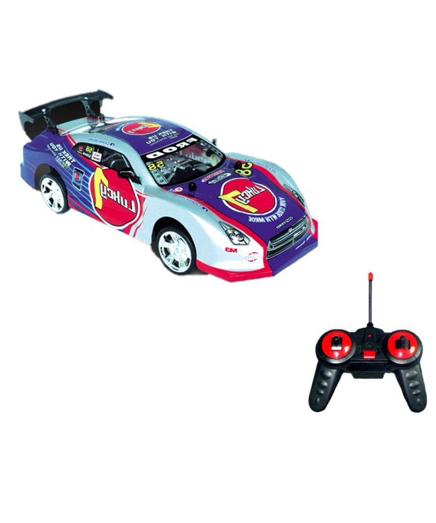 Crazon 1:18 2WD Remote Control Racing Car with Lights, USB Rechargeable RC Vehicle, Assorted Colors, 6+