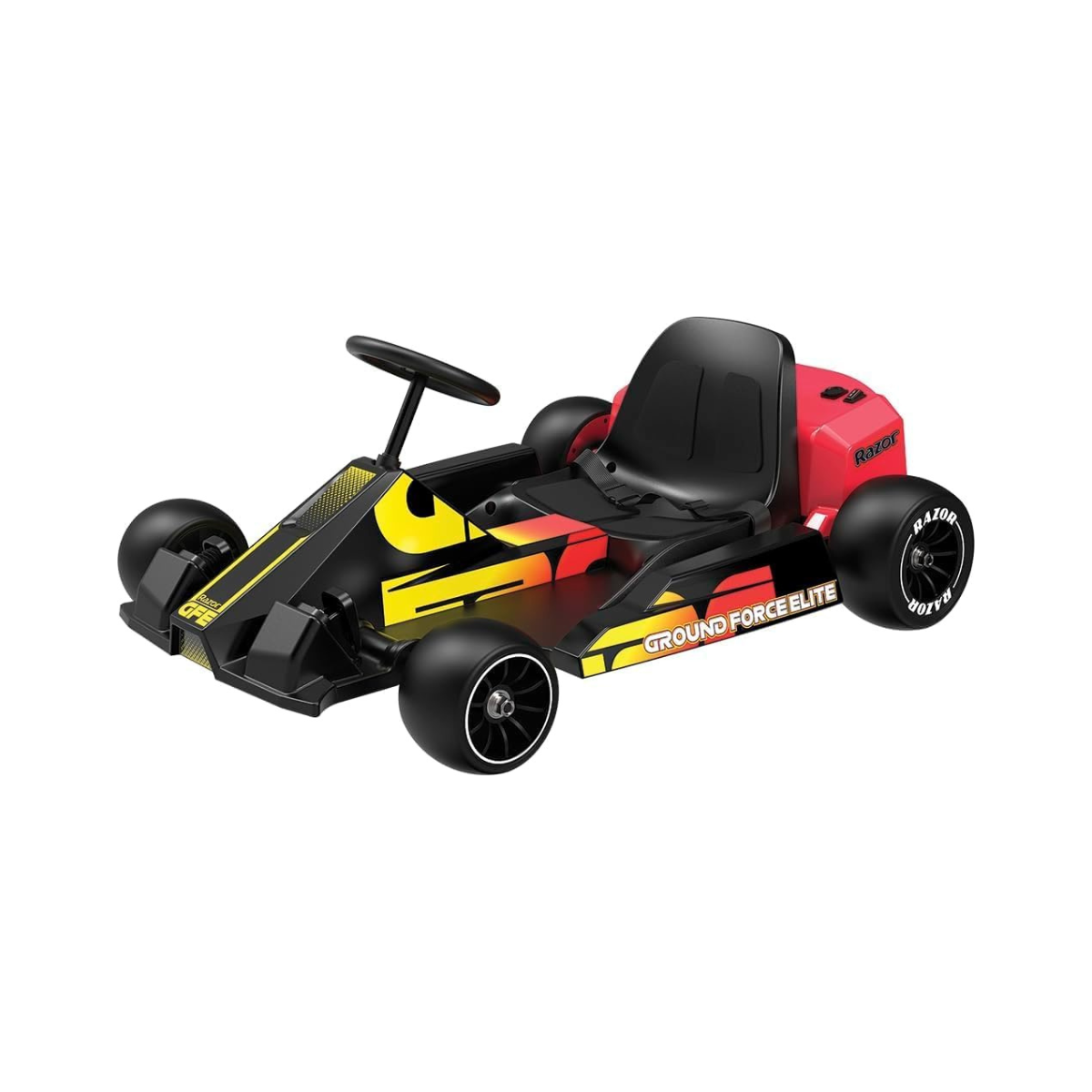 Razor Ground Force Elite Electric Go Kart, 36V Battery Powered Ride On, 350W Motor, Up to 14 MPH Speed, 40 Min Runtime, Forward and Reverse Drive, Racing Style Kart for Teens 13+