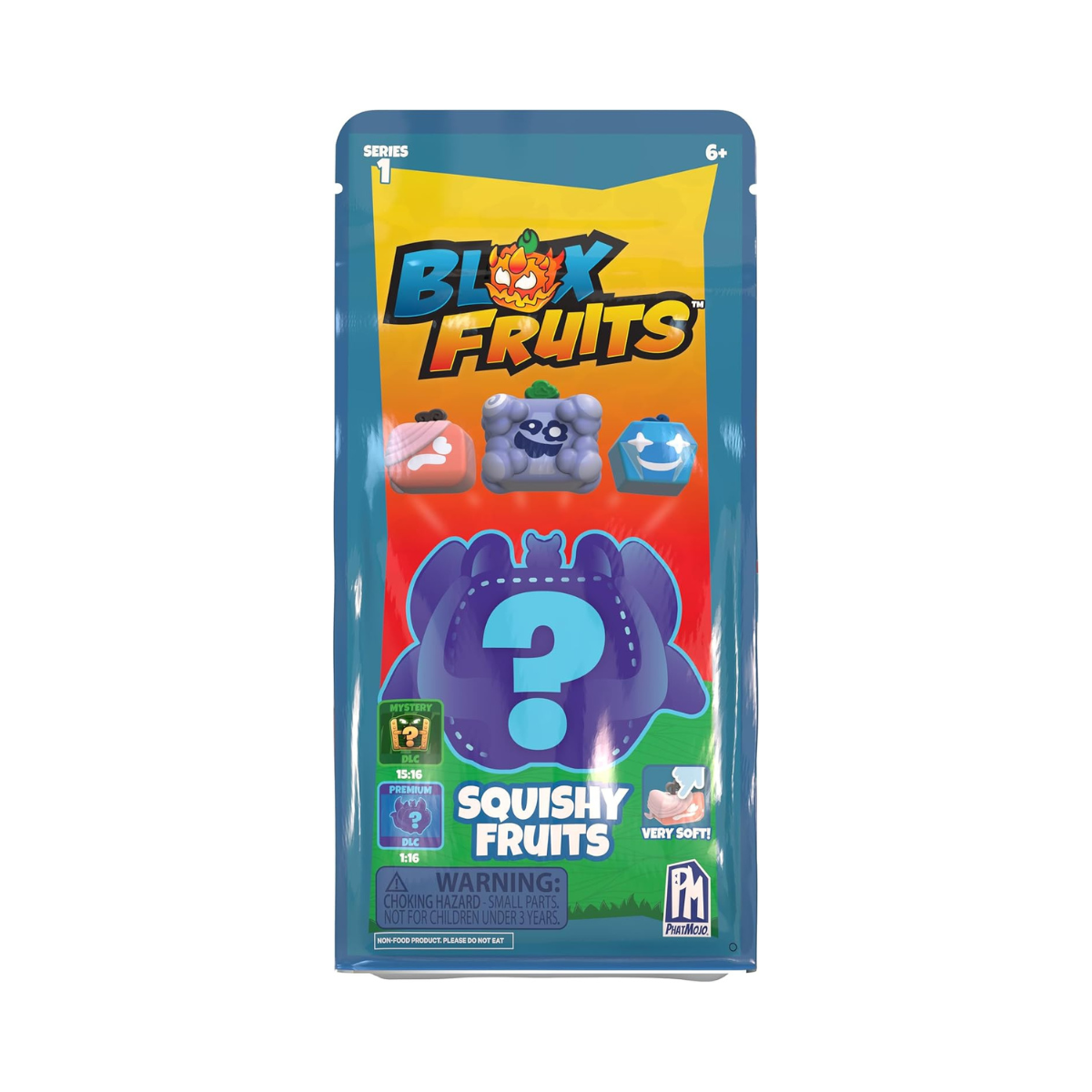 Blox Fruits Squishy Figures Blind Pack Collectible Soft Fruit Character with DLC Code Official Merchandise 6+