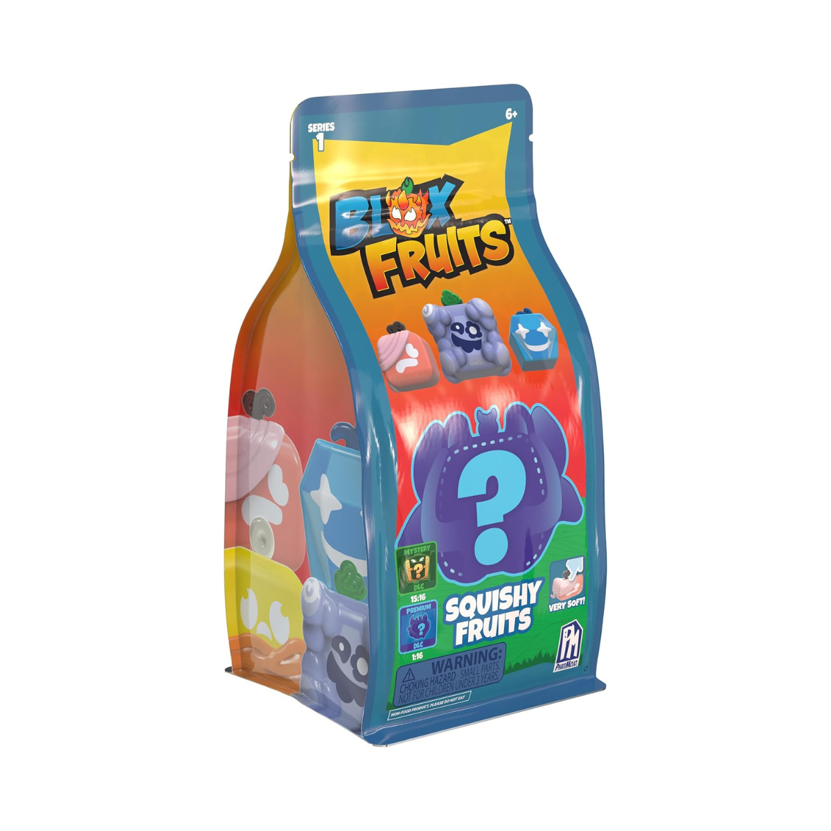 Blox Fruits Squishy Figures Blind Pack Collectible Soft Fruit Character with DLC Code Official Merchandise 6+