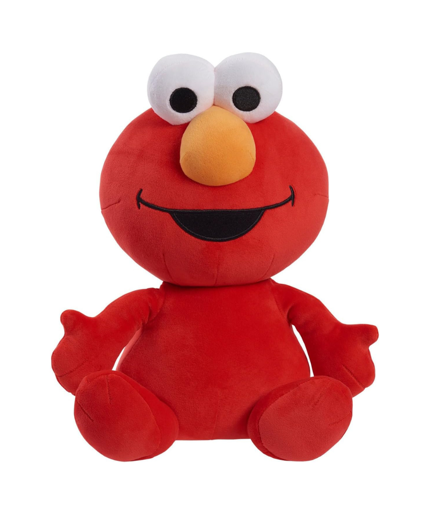 Just Play Sesame Street Elmo 35 cm Weighted Cuddly Toy for Soothing Red Soft Plush Toy Kids Toy from 18 Months