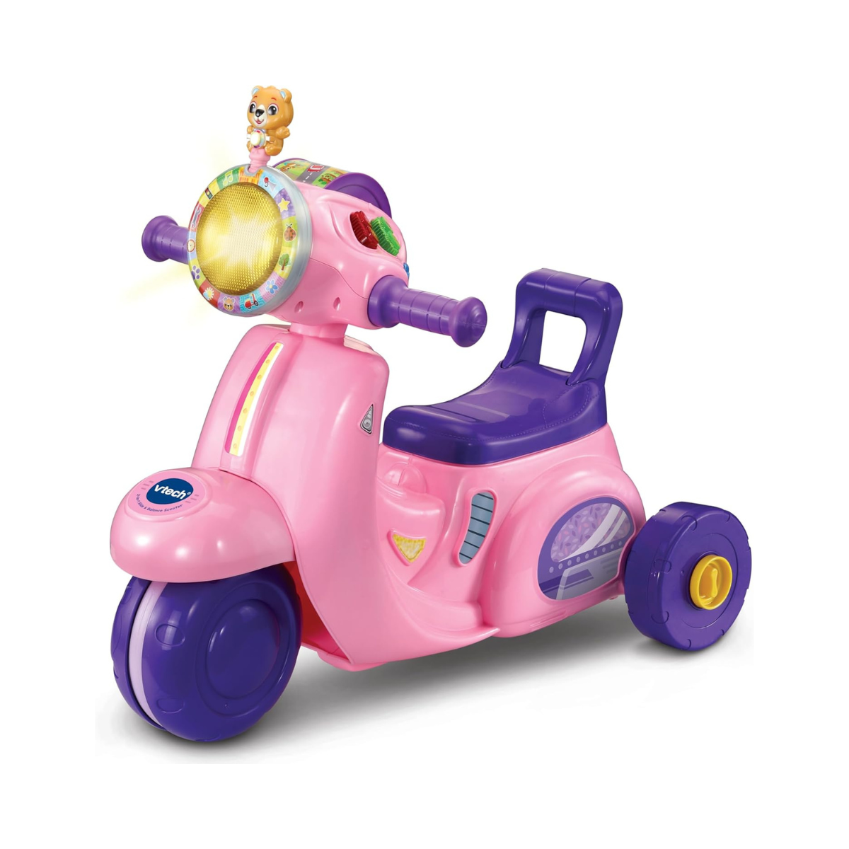 VTech Baby 2-in-1 Ride & Balance Scooter – Pink, Toddler Trike & Balance Bike with Lights, Music, and Educational Play, Ages 12–36 Months