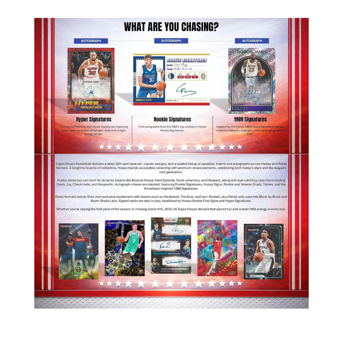 Topps Hoops Basketball 2025–26 Factory Sealed Hanger Box Trading Cards, 25 Cards with Exclusive Orange Hoops Parallels, Ages 6+