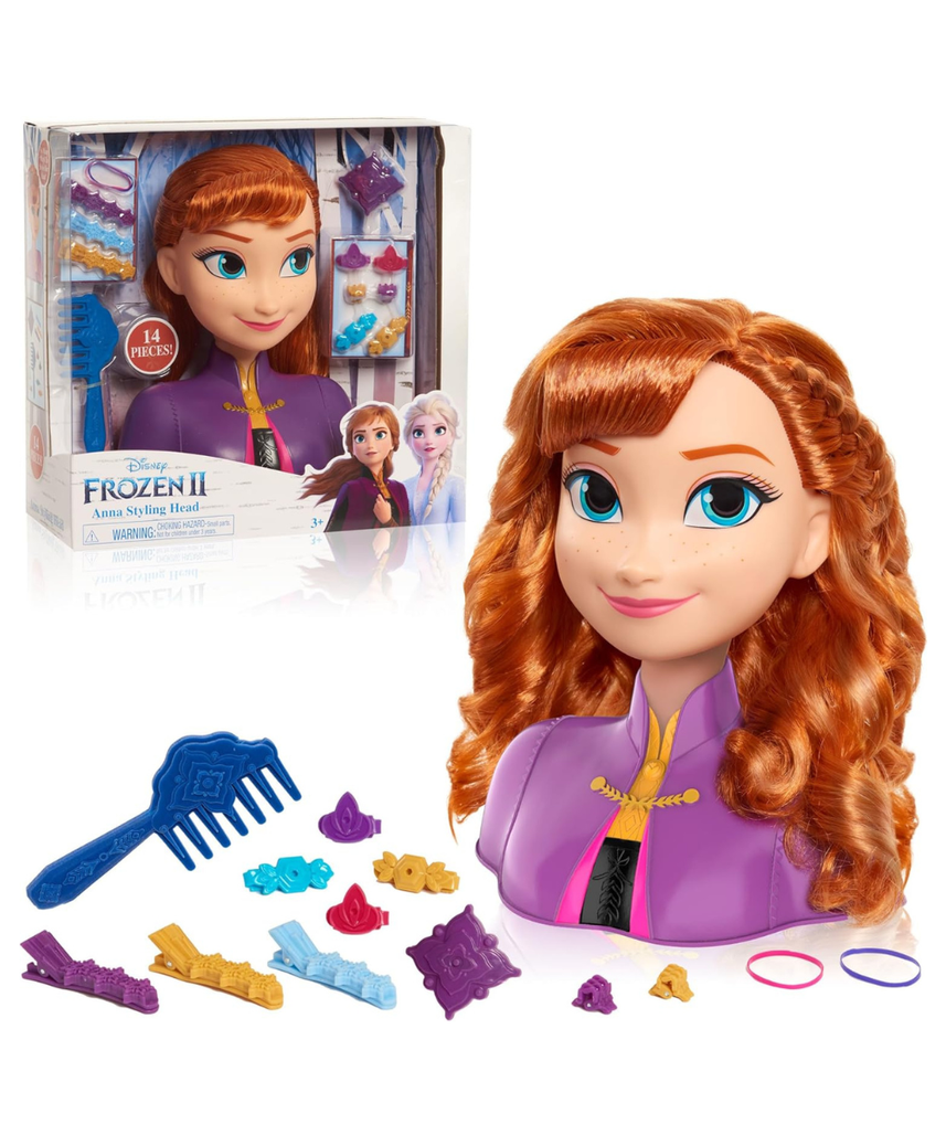 مجموعة إكسسوارات شعر ديزني فروزن 2 آنا ديلوكس، شعر أحمر، 17 قطعة للأطفال من سن 3 سنوات فما فوق