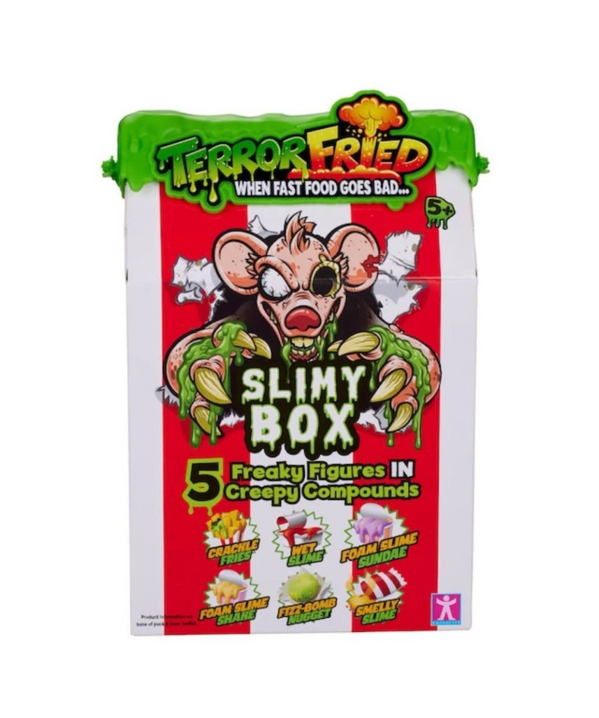 Terror Fried Slimy Box 08094, Gross Collectible Figures and Slime for Kids Ages 4 and Up, 6-Piece Interactive Fast-Food Play Set with Fizz, Squish, Crack and Ooze, Sensory and Collectible Toys