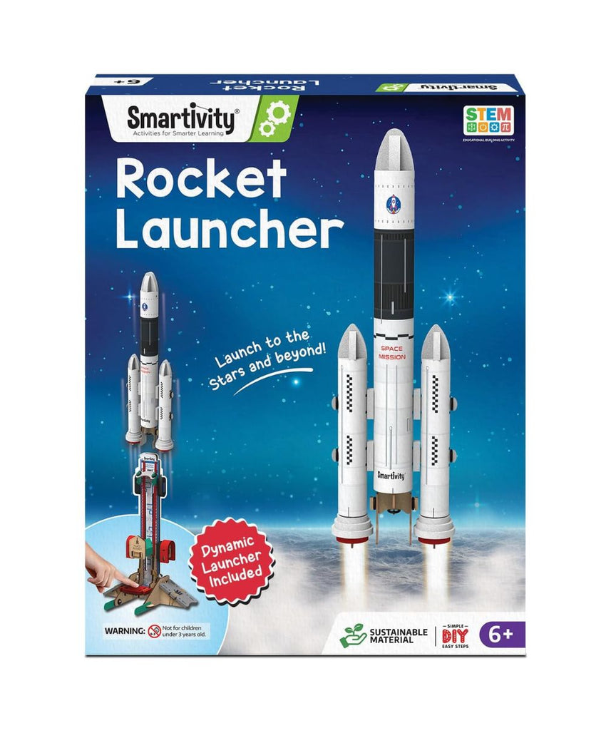 Smartivity Rocket Launcher DIY STEM Science Toy for Kids 6+ Years, Build Your Own Rocket and Launcher Kit, Educational Birthday Gift for Boys and Girls, Multicolor