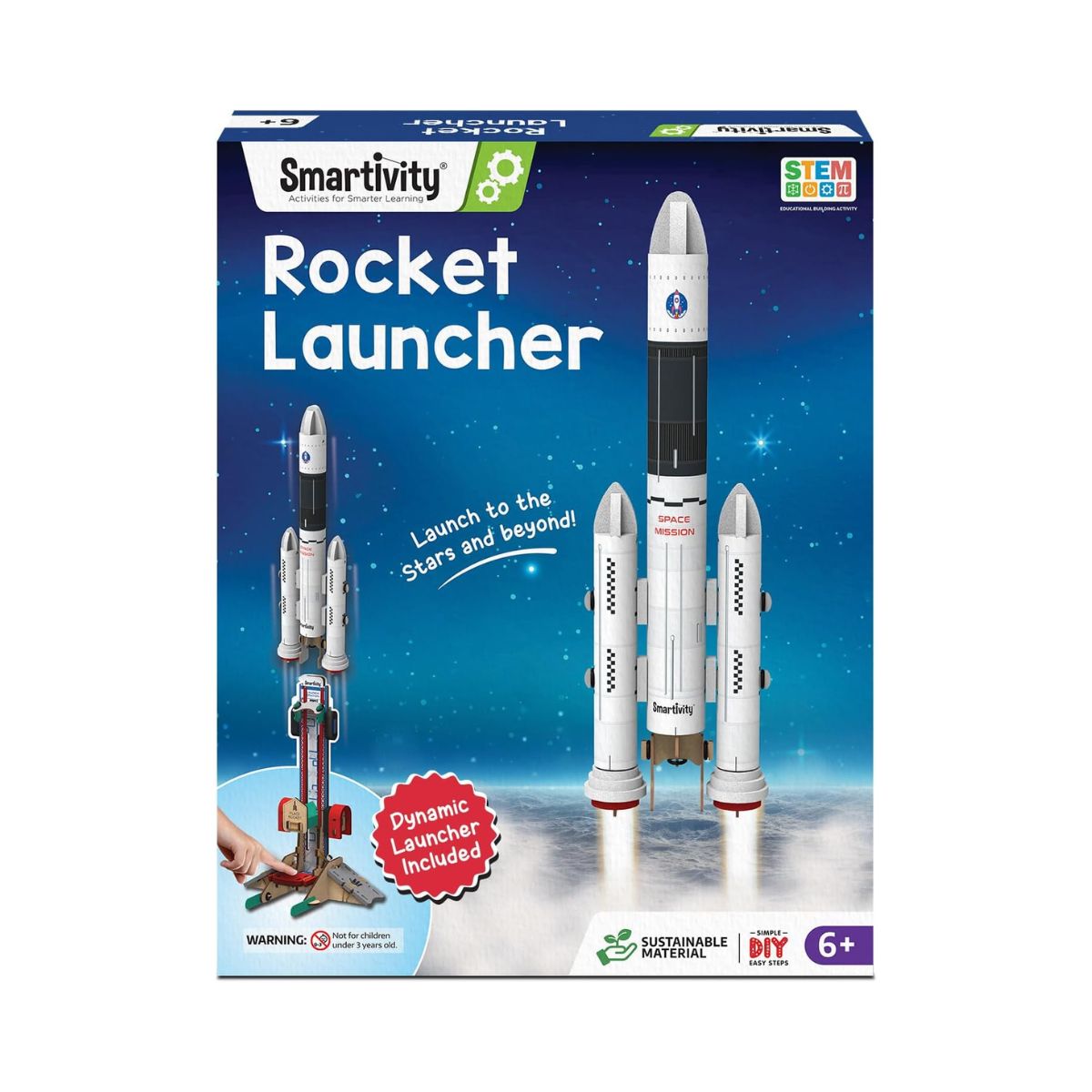 Smartivity Rocket Launcher DIY STEM Science Toy for Kids 6+ Years, Build Your Own Rocket and Launcher Kit, Educational Birthday Gift for Boys and Girls, Multicolor