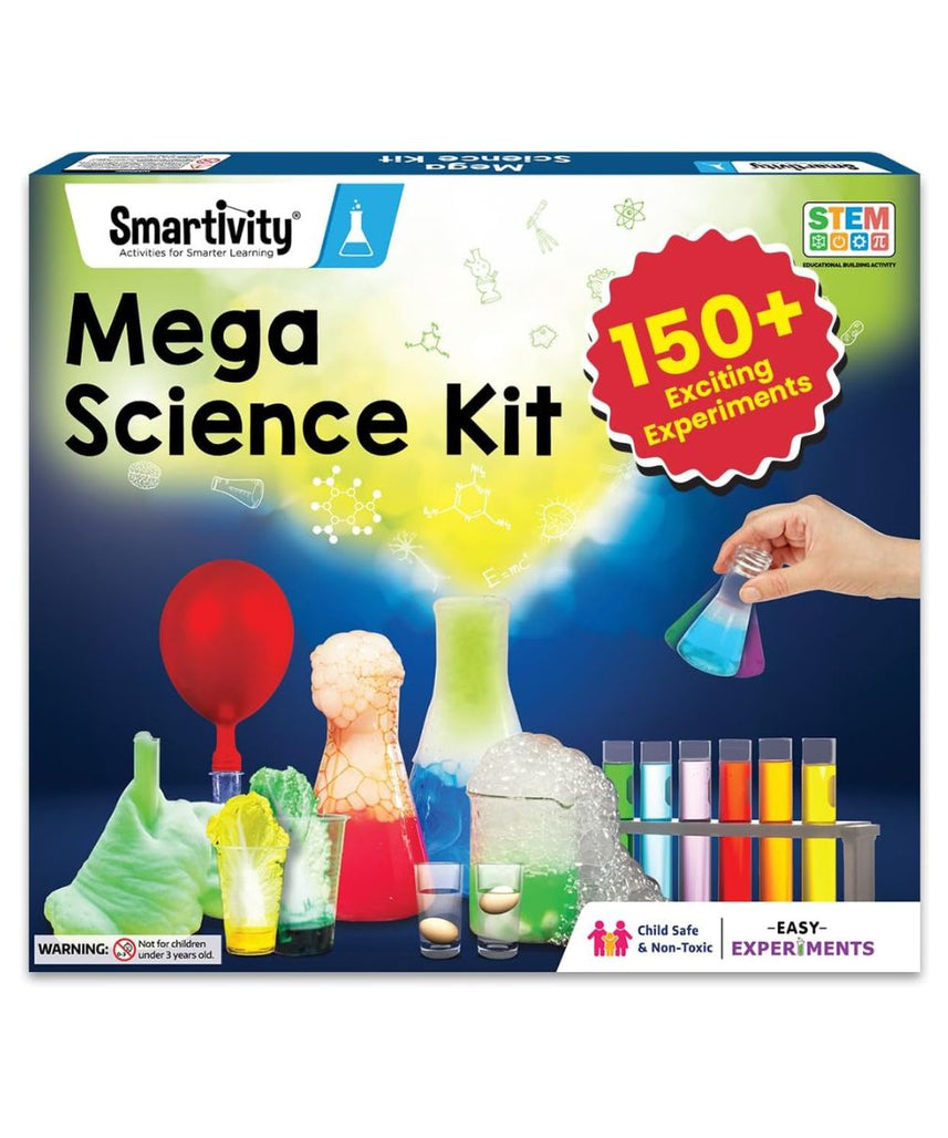 Smartivity Mega Science Kit 150+ Experiments STEM Chemistry Set for Kids 6+ Years, Educational Birthday Gift for Boys and Girls, Fun Science Experiment Toy
