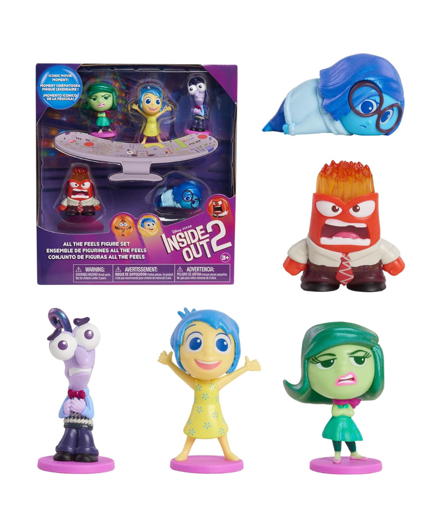 Disney & Pixar Inside Out 2 All the Feels Figure Set, 5 Mini Collectible Figures for Kids Ages 3+ by Just Play