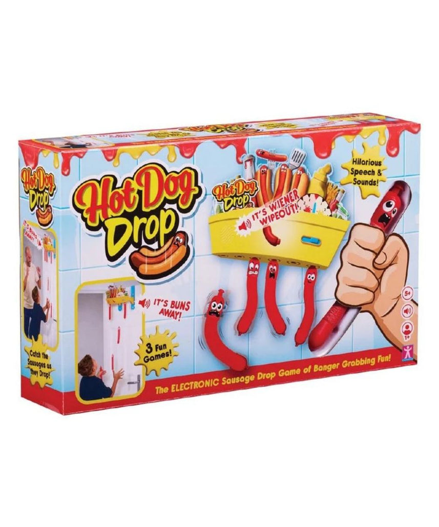 Hot Dog Drop Game, Fun Family Game for Kids 5+ Years, Exciting Fast-Paced Sausage Grabbing Game