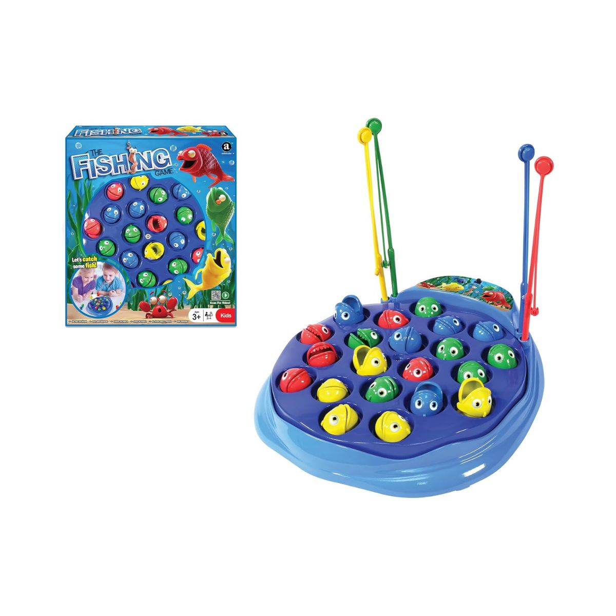 The Fishing Game, Bright Colourful Rotating Fish Pond, Hand-Eye Coordination Game for Kids 3+ Years