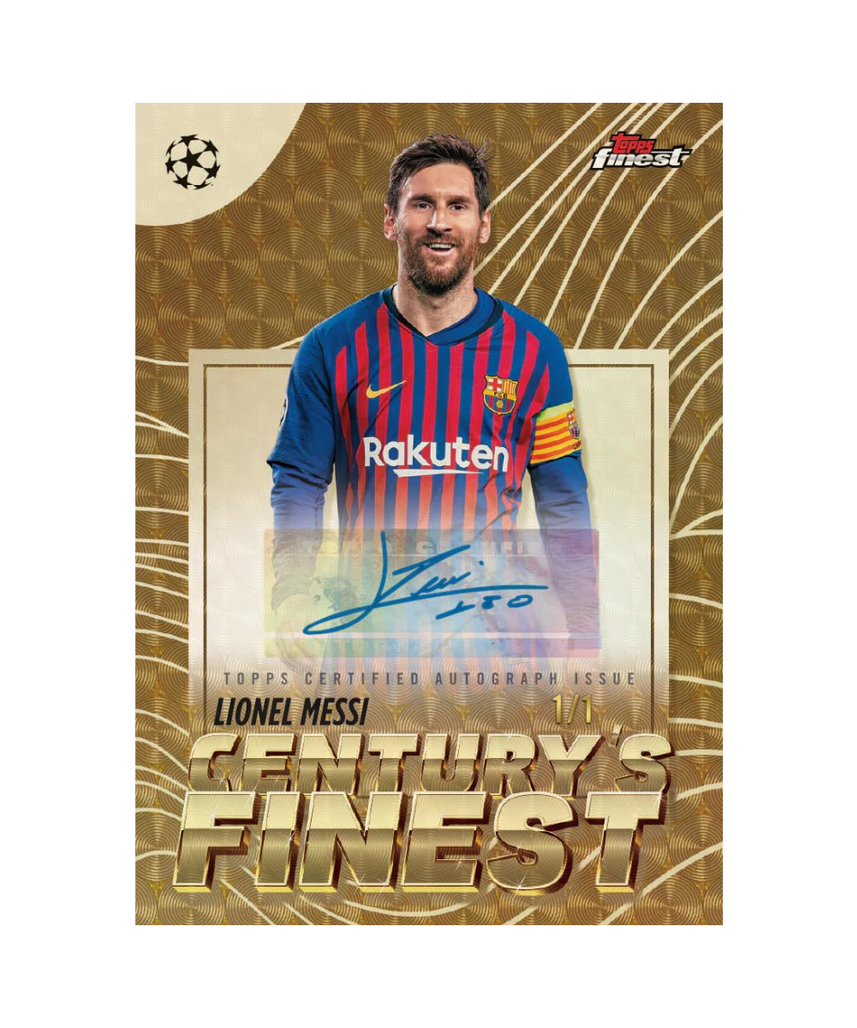 Topps Finest UEFA Club Competitions 2025/26 Soccer Hobby Box, 6 Packs with 10 Cards per Pack, Average 2 Autograph Cards per Box, Official UEFA Collectible Trading Cards, 6+ Years