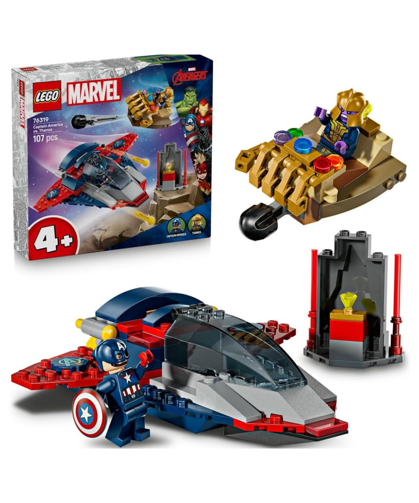 LEGO Super Heroes 76319 Captain America vs Thanos Battle Set for Kids 4+