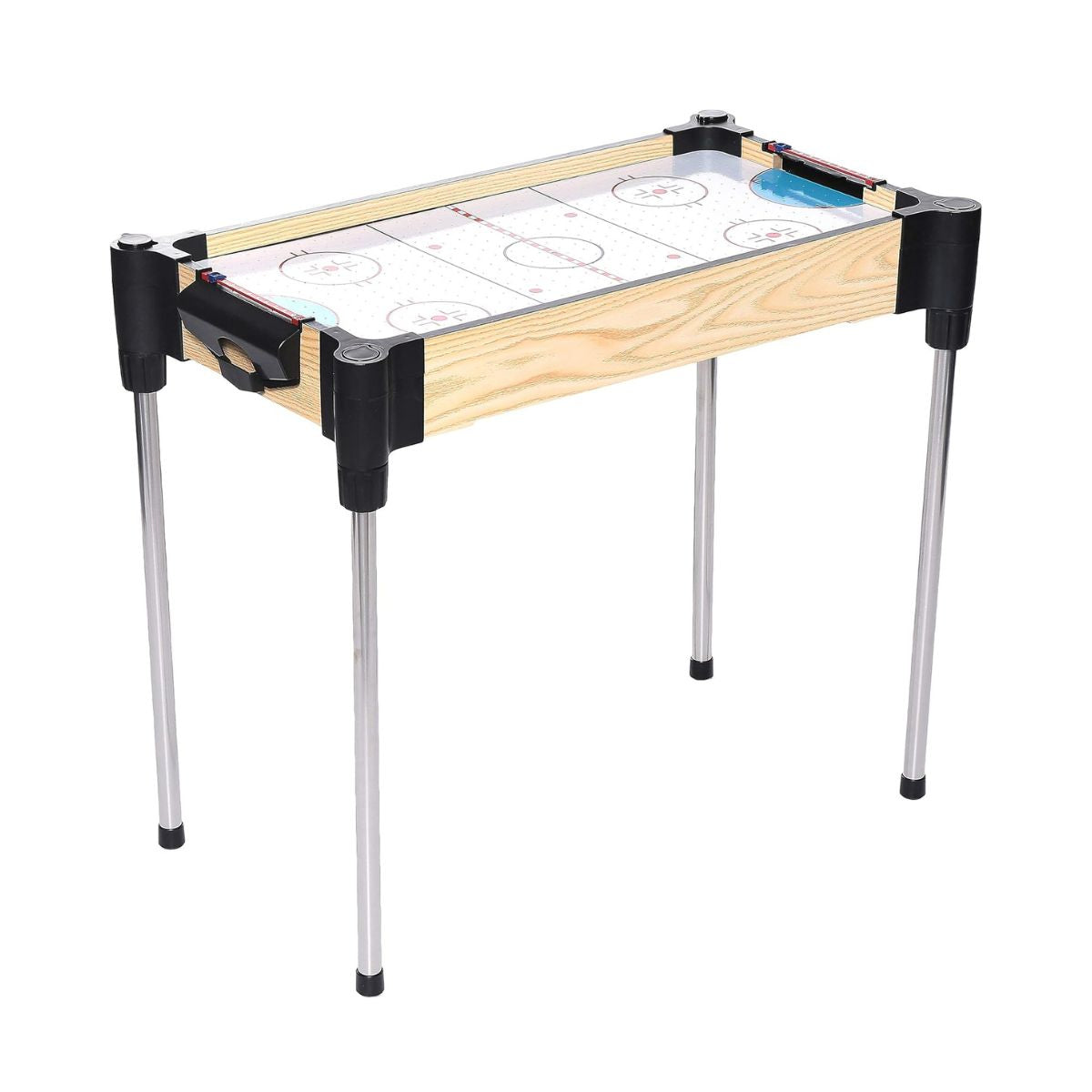Ambassador 27 Inch Wood Tabletop Air Hockey Game with Legs for Kids 6+ Years, 2 Player Arcade Style Air Hockey Table