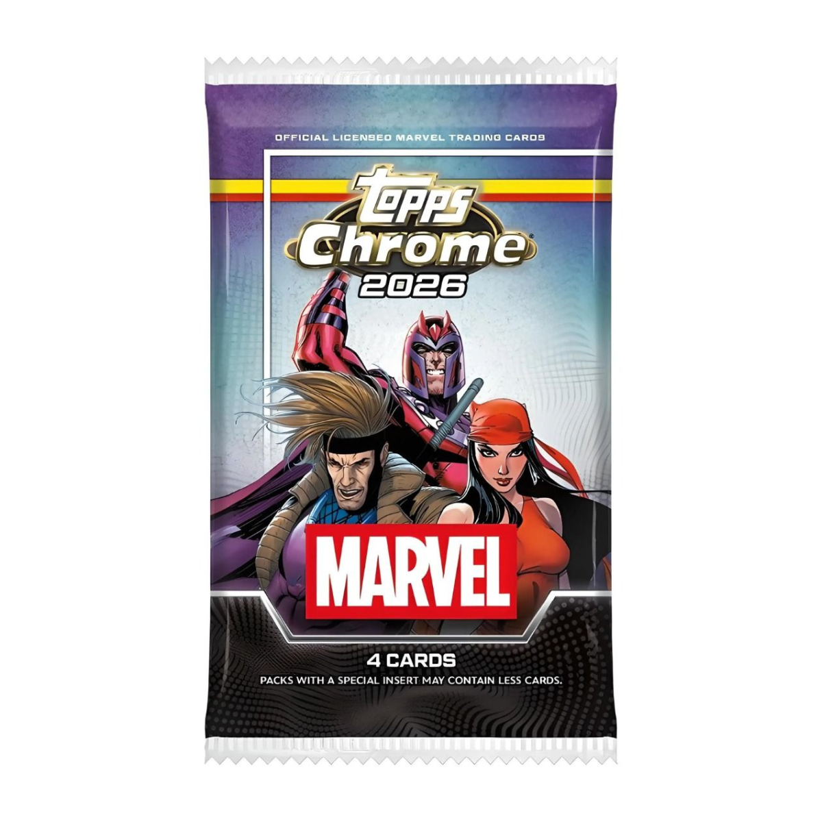Topps Chrome Marvel Comics 2026 Value Box, 8 Packs with 4 Cards per Pack, 32 Trading Cards, 2 Exclusive RayWave Parallels, Fantastic Four Anniversary Inserts, 6+ Years