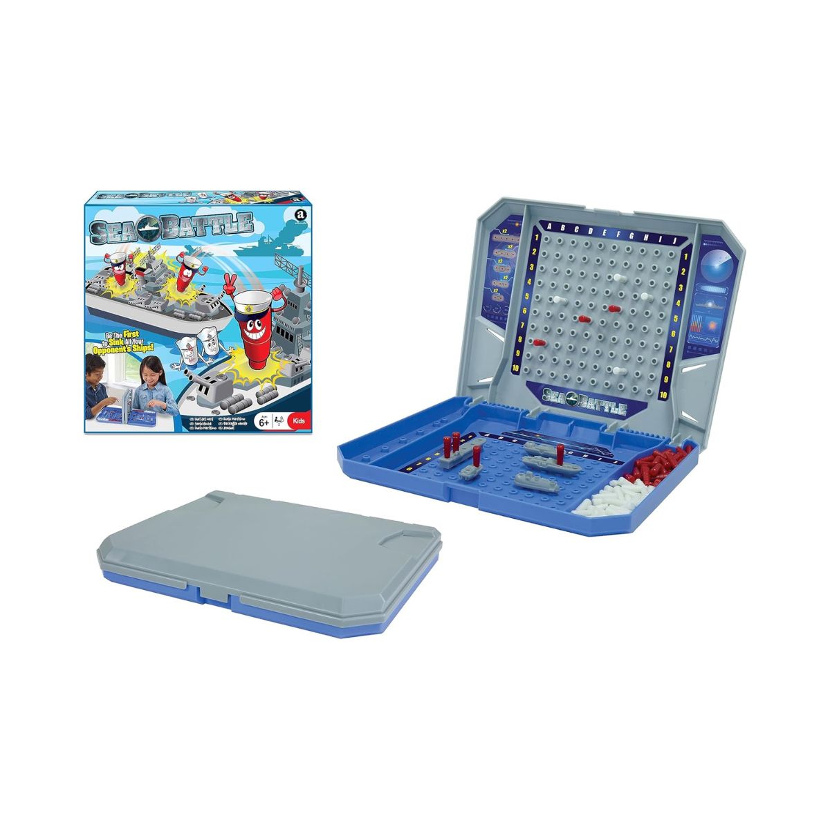 Ambassador Sea Battle Board Game for Kids 3+ Years, Strategy Naval Battle Game for Family and Friends