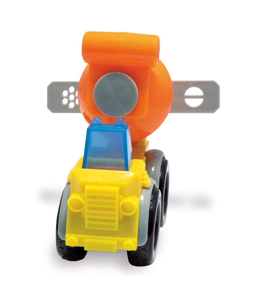 Simba Art & Fun Construction Site Kneading Set, 4 x 50g Modelling Dough with Concrete Mixer & Accessories, 14-Piece Clay Set for Kids 3+