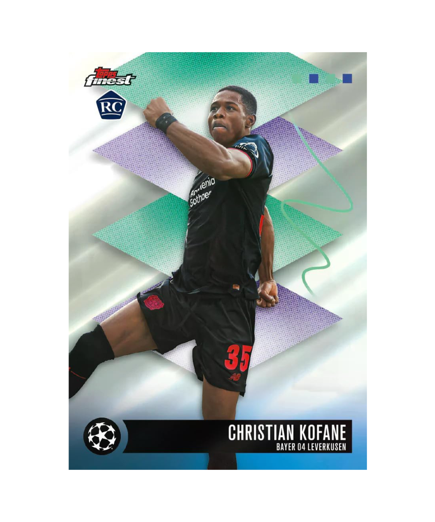 Topps Finest UEFA Club Competitions 2025/26 Soccer Hobby Box, 6 Packs with 10 Cards per Pack, Average 2 Autograph Cards per Box, Official UEFA Collectible Trading Cards, 6+ Years