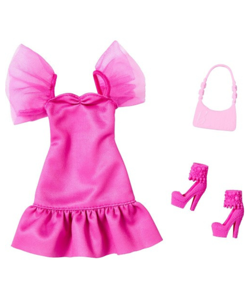 Barbie Fashion Clothes Dress Outfit & Accessories Set for Kids, Ages 3+, Mix & Match Doll Clothing