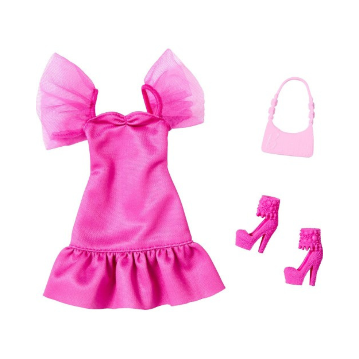 Barbie Fashion Clothes Dress Outfit & Accessories Set for Kids, Ages 3+, Mix & Match Doll Clothing