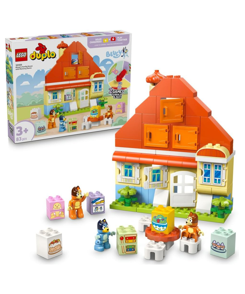 LEGO DUPLO Bluey: Bluey's Family House with Memory Game 10459
