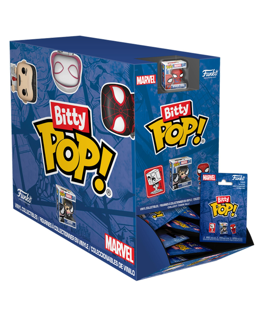 Bitty Pop Marvel Spider-Man Singles Mini Collectible Figure Tiny Funko Blind Pack Superhero Display Toy Gift For Kids Ages 3+
