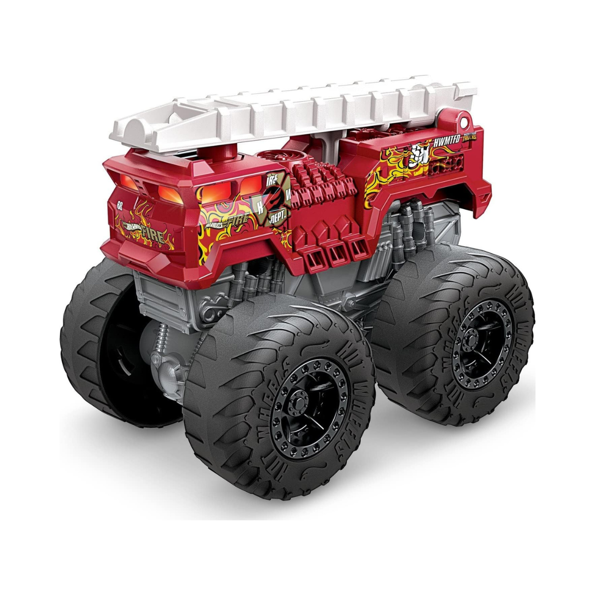 Hot Wheels Monster Trucks Roarin’ Wreckers – 5 Alarm Fire Truck with Lights & Sounds – 1:43 Scale – Ages 3+