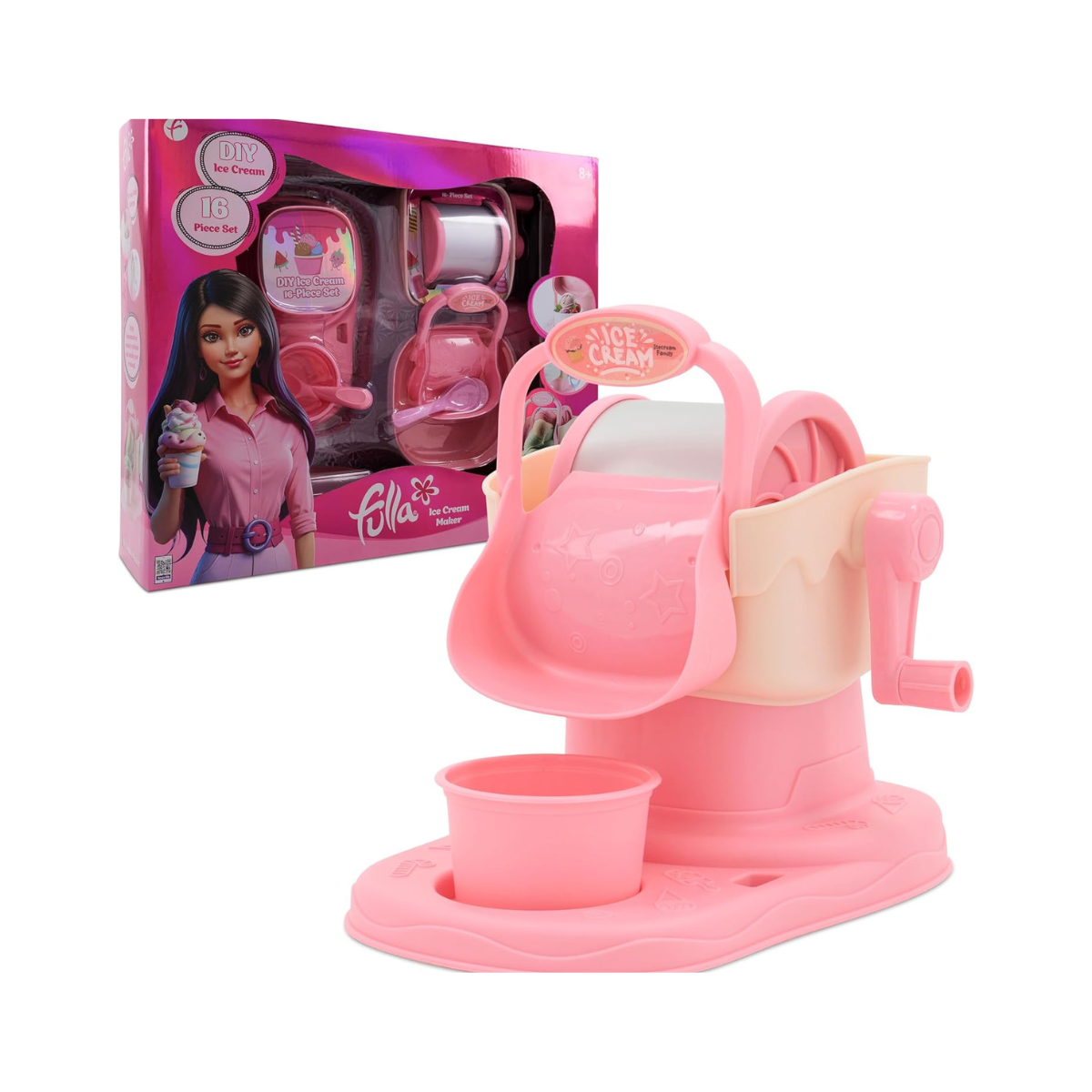 Fulla Ice Cream Maker, Role Play Kitchen Toy for Girls, Age 8+