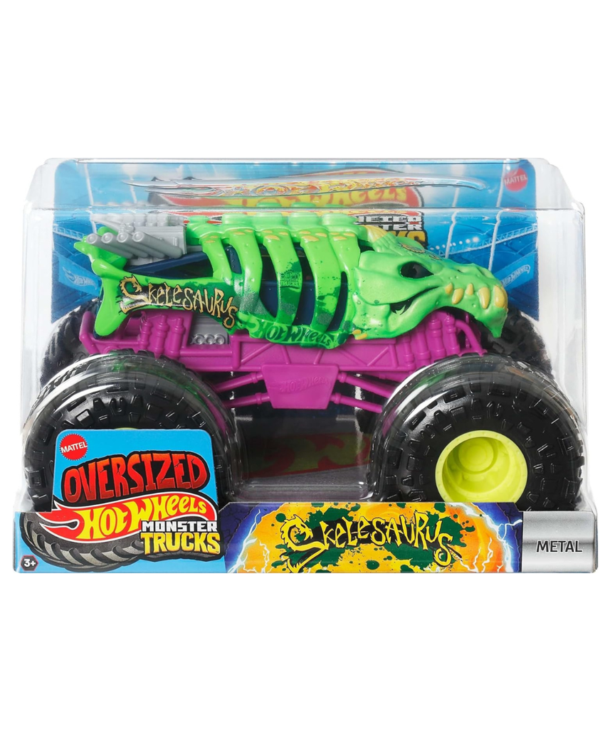 Hot Wheels Monster Trucks Oversized 1:24 Scale – Die-Cast Monster Truck with Giant Wheels & Extreme Designs – Ages 3+