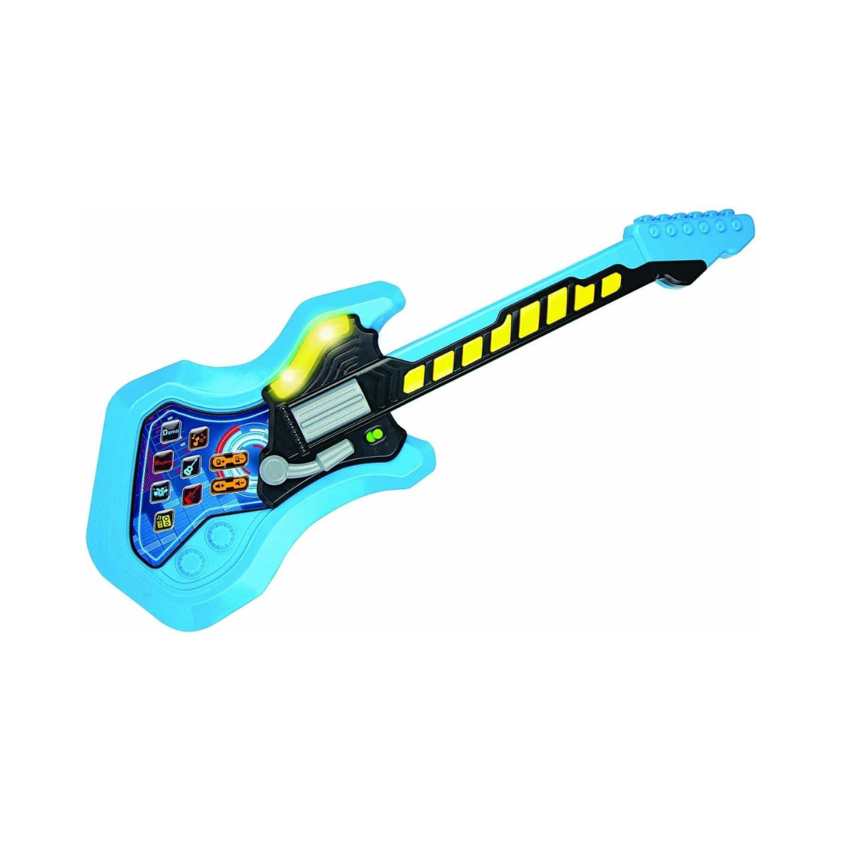 Winfun Cool Kids Rock Guitar Interactive Toy, Light Up Guitar with Fret Buttons and Sound Effects, Strum and Whammy Bar for Musical Play, 3 Years+
