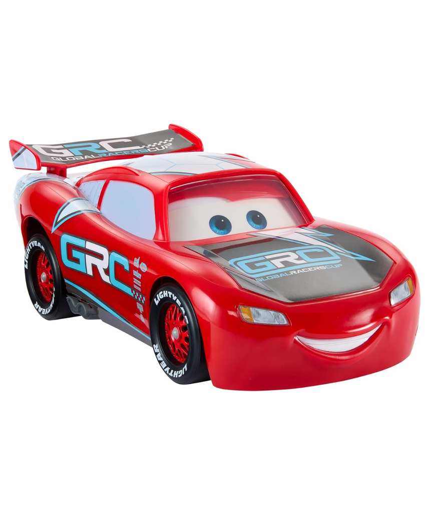 Mattel Disney Pixar Cars Lightning McQueen – Global Racers Cup Drift & Race Car with 4 Cones, Ages 3+