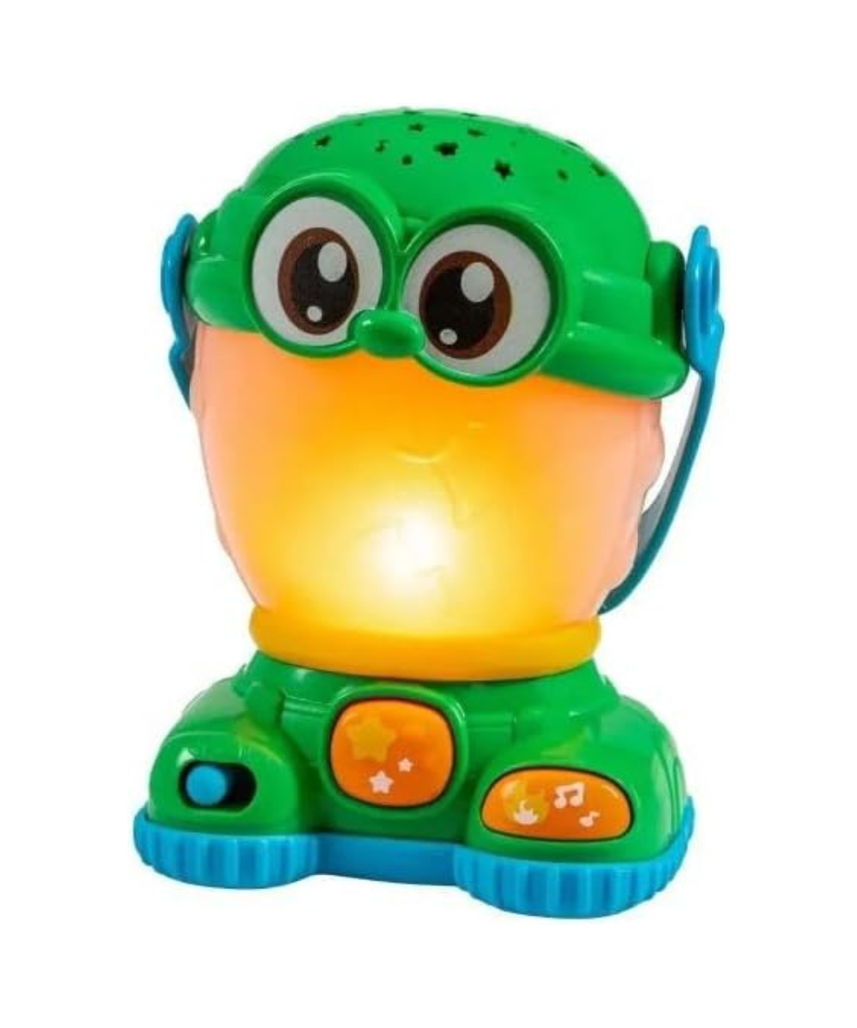 Winfun Starry Night Camping Lantern Interactive Toy for Babies Multicolor Light Up Star Projector Music Sounds Lullabies Portable Handle