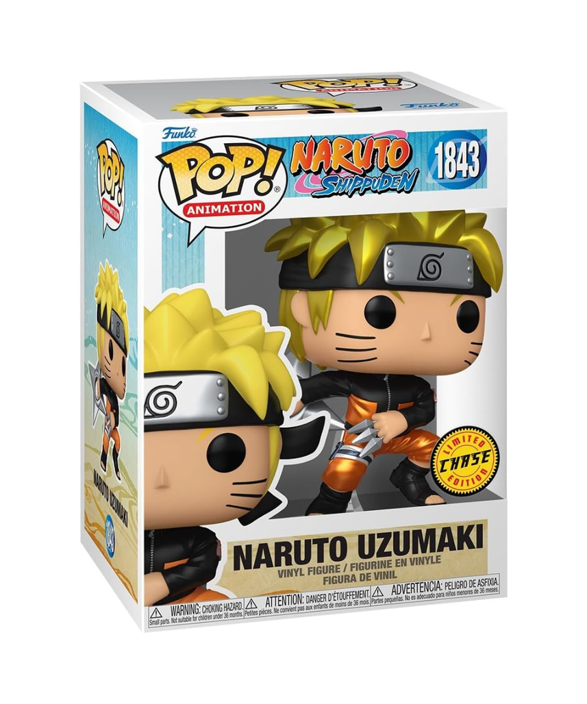 Funko Pop Animation Naruto S Naruto Shuriken Metallic Vinyl Figure 1/6 Chase Odds Collectable Toy For Kids & Adults Anime Fans Ages 14+