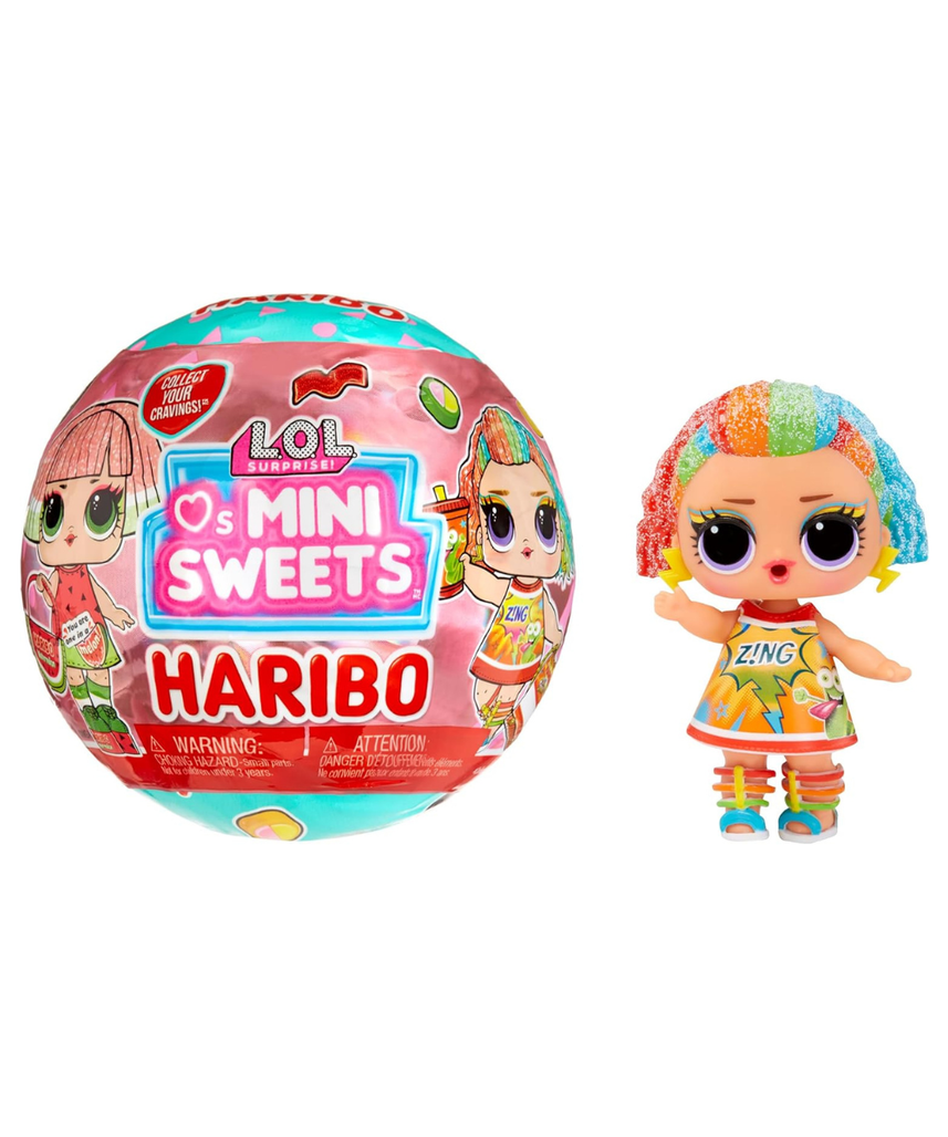 L.O.L. Surprise Loves Mini Sweets Series 3 X Haribo Dolls with 7 Surprises, Collectible Fashion Doll with Outfit, Shoes, Accessories, Bottle, and Purse, Ages 3+
